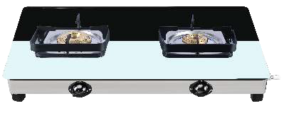 2 Burner Glass Top LPG Stove
