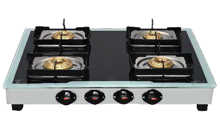 4 Burner Glass Top LPG Stove