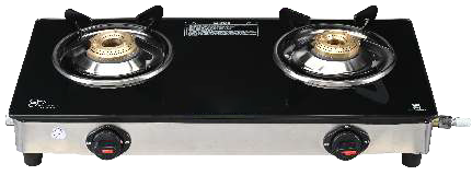 Platina Prime (2 Burner) Glass Top LPG Stove