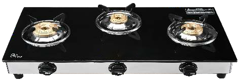 Platina Prime (3 Burner) Glass Top LPG Stove